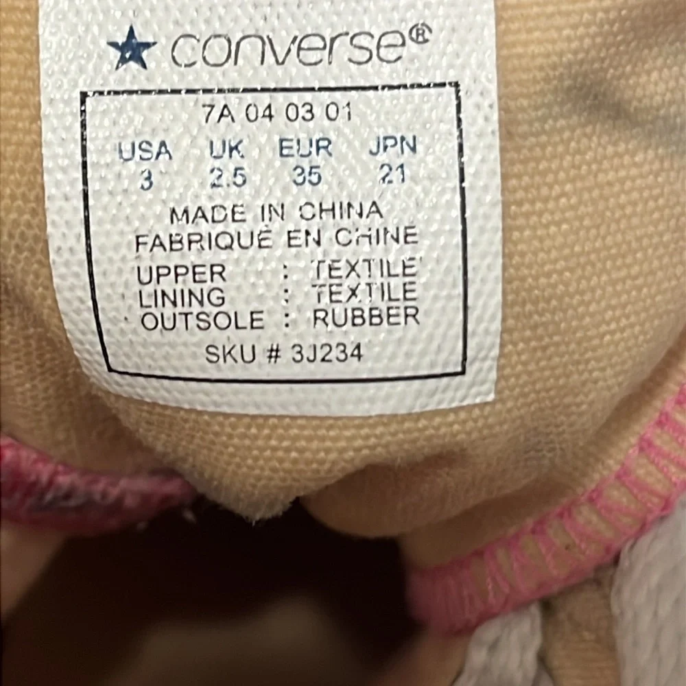 Converse Pink High-Top Sneakers big kids size 3